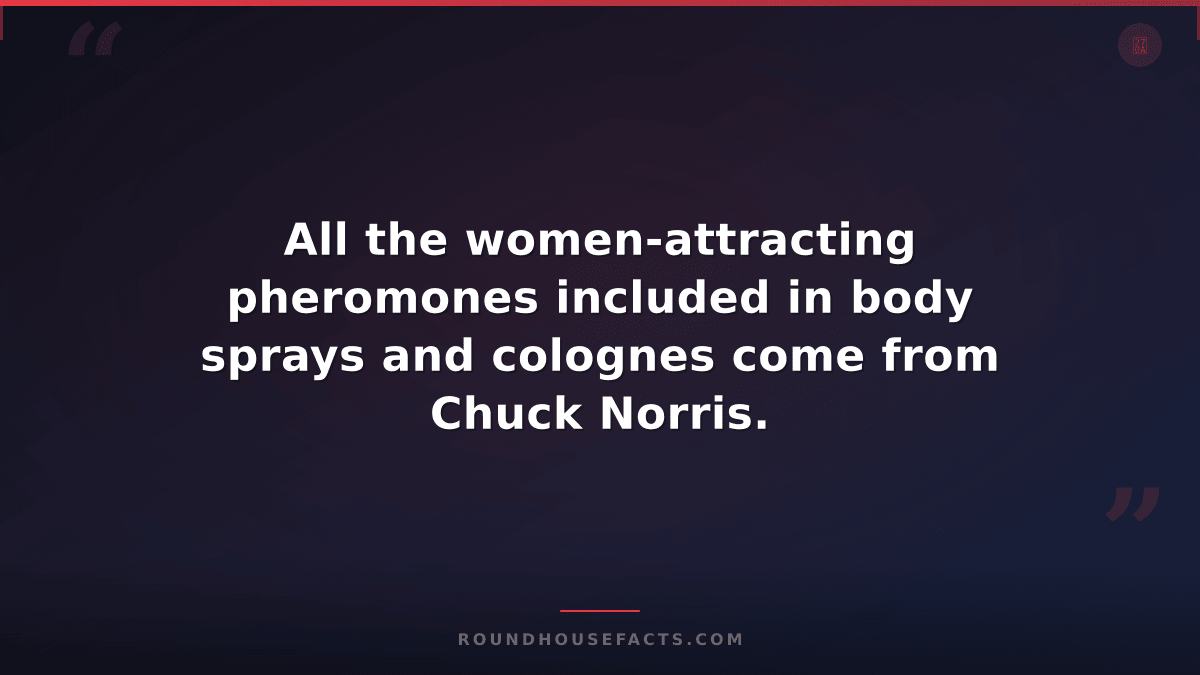 Chuck Norris Fact — All the women-attracting pheromones included in body sprays