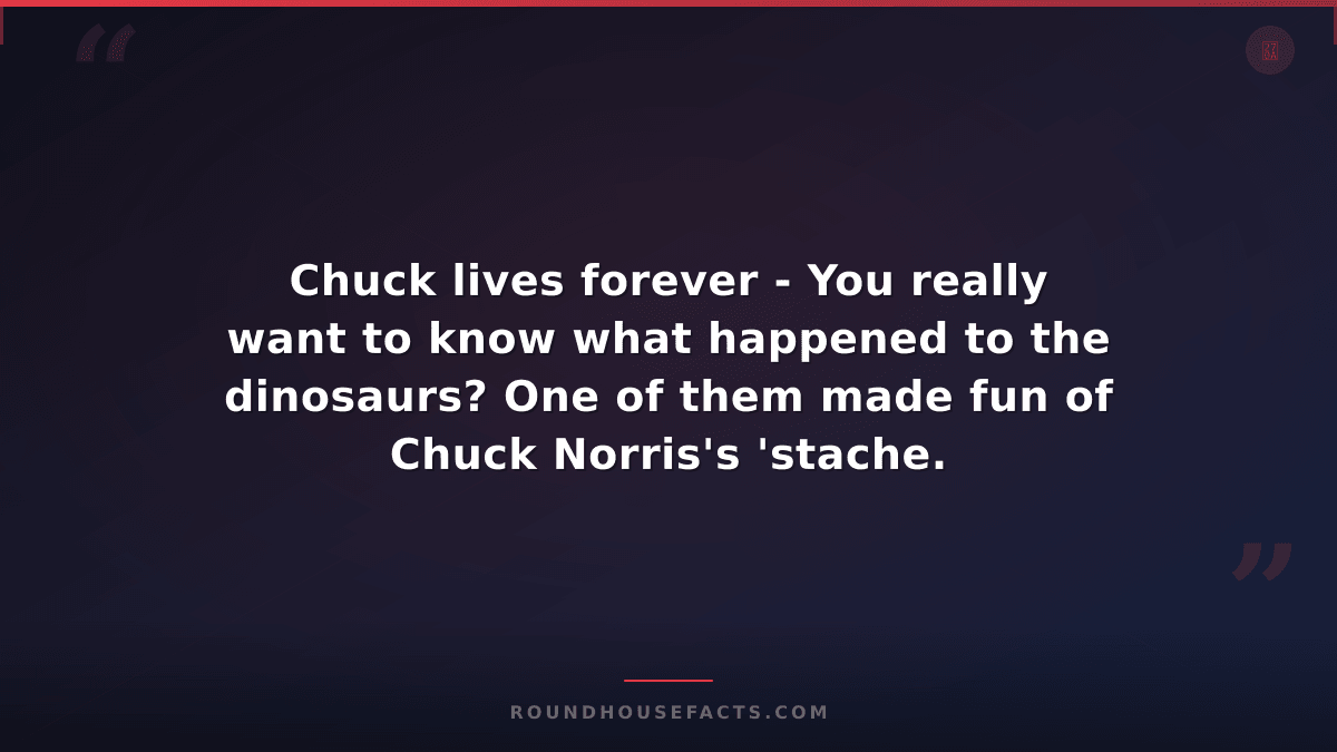 Chuck Norris Fact — Chuck lives forever - You really want to know what happened