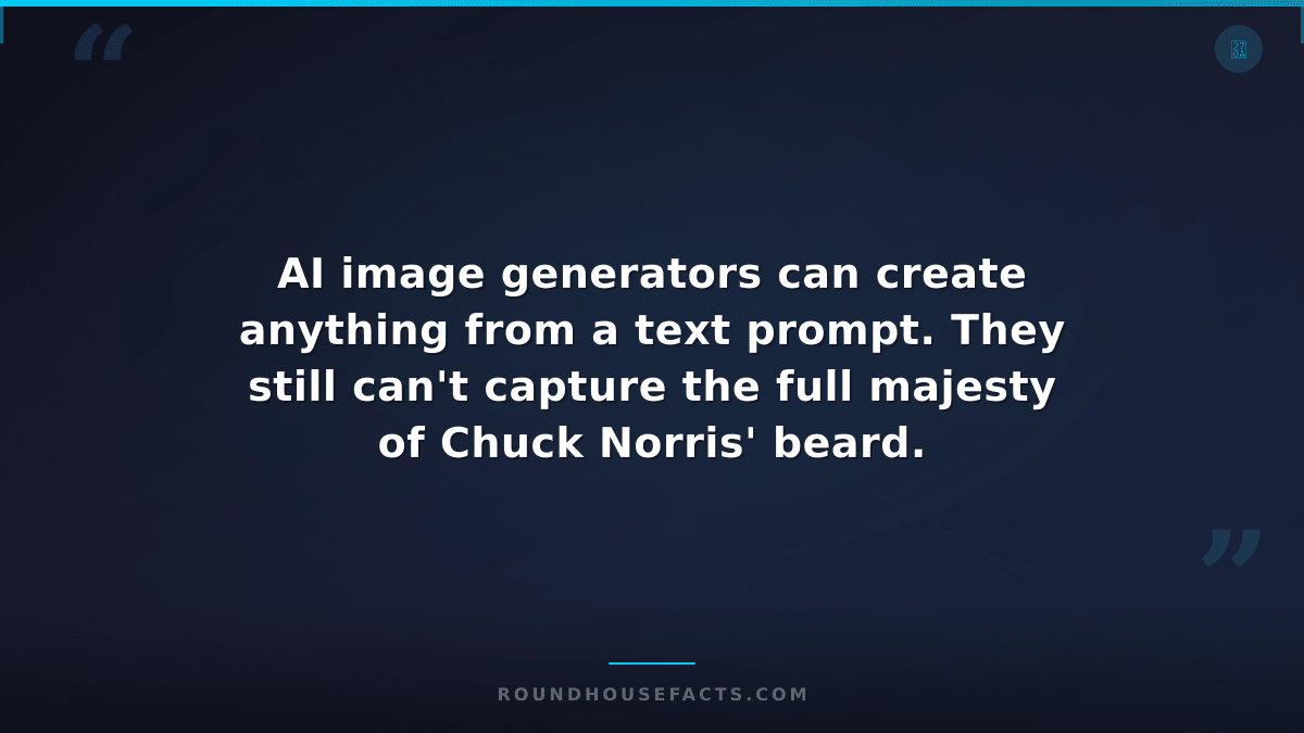 Chuck Norris Fact — AI image generators can create anything from a text prompt.
