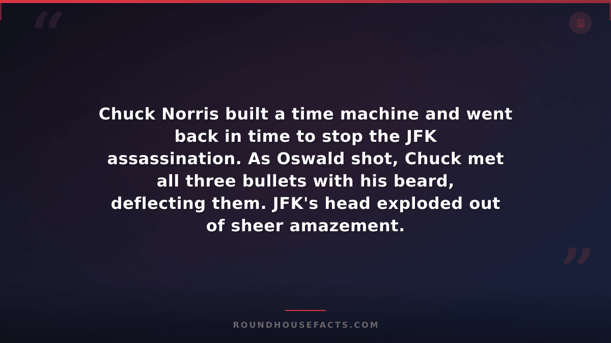 Chuck Norris Fact — Chuck Norris built a time machine and went back in time to s