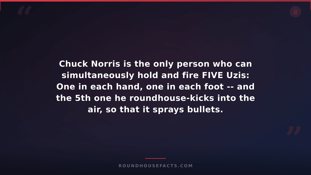 Chuck Norris Fact — Chuck Norris is the only person who can simultaneously hold