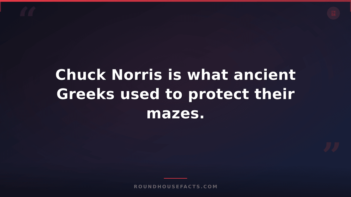 Chuck Norris Fact — Chuck Norris is what ancient Greeks used to protect their ma