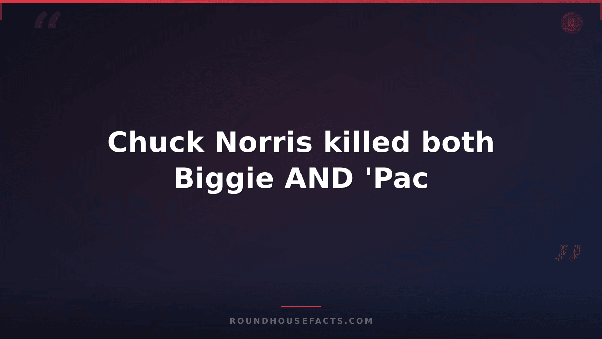 Chuck Norris Fact — Chuck Norris killed both Biggie AND 'Pac