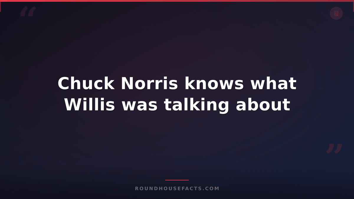Chuck Norris Fact — Chuck Norris knows what Willis was talking about