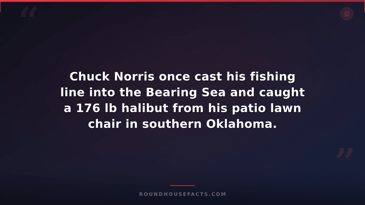 Chuck Norris Fact — Chuck Norris once cast his fishing line into the Bearing Sea