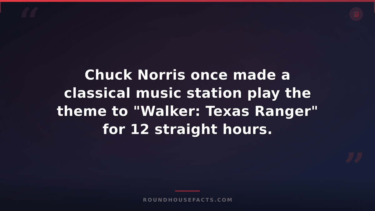 Chuck Norris Fact — Chuck Norris once made a classical music station play the th