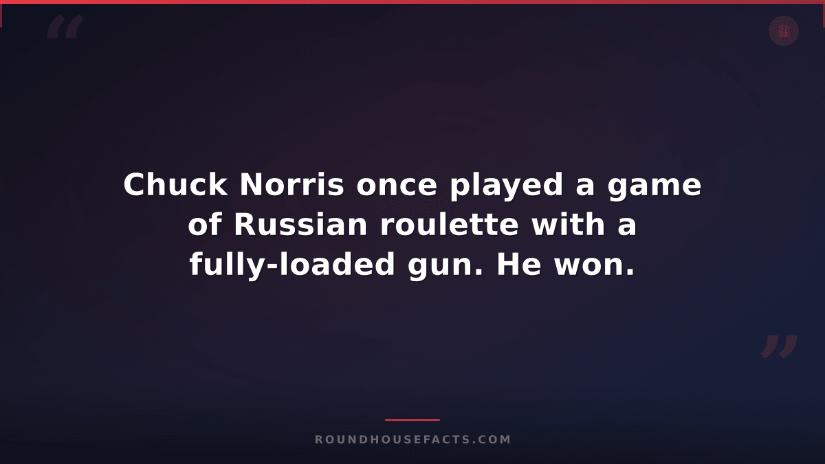 Chuck Norris Fact — Chuck Norris once played a game of Russian roulette with a f