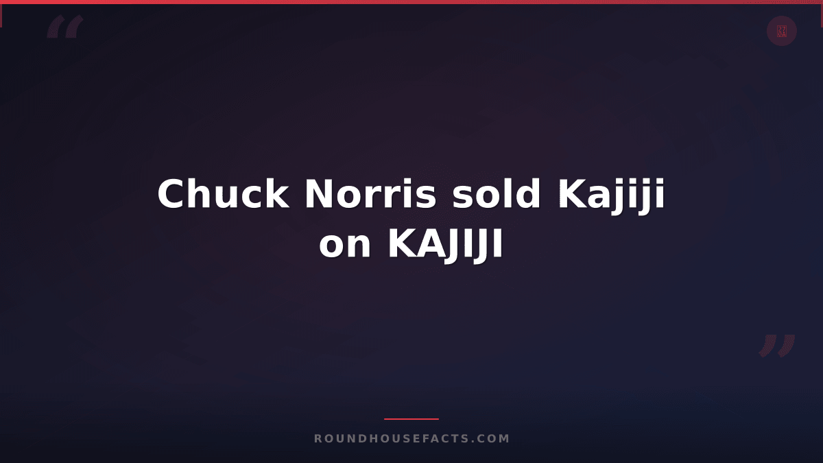 Chuck Norris Fact — Chuck Norris sold Kajiji on KAJIJI