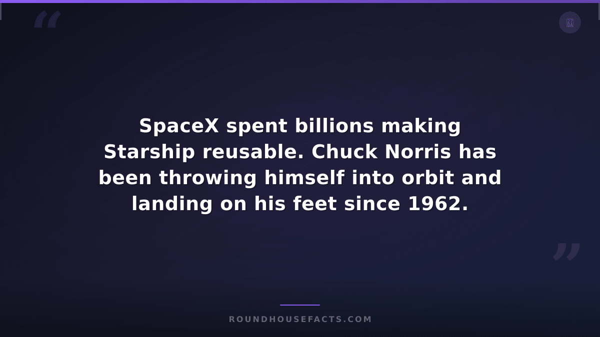 Chuck Norris Fact — SpaceX spent billions making Starship reusable. Chuck Norris