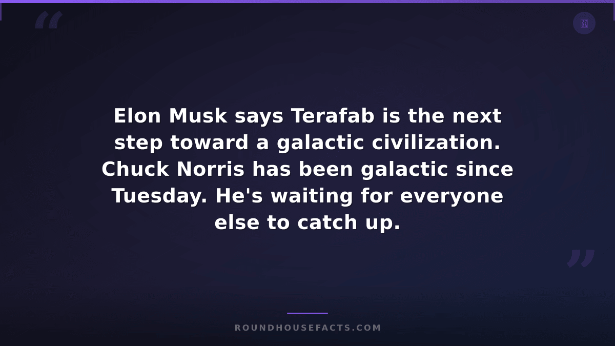 Chuck Norris Fact — Elon Musk says Terafab is the next step toward a galactic ci