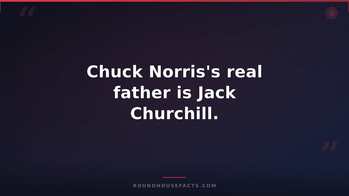 Chuck Norris Fact — Chuck Norris's real father is Jack Churchill.