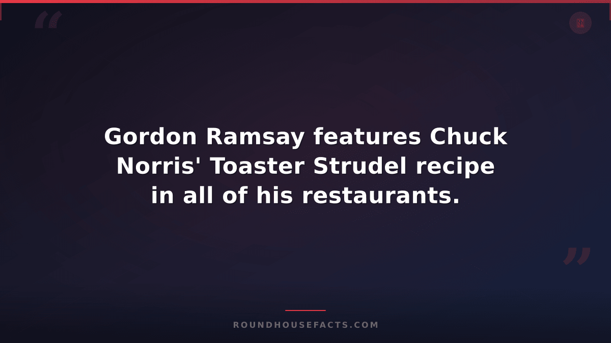 Chuck Norris Fact — Gordon Ramsay features Chuck Norris' Toaster Strudel recipe