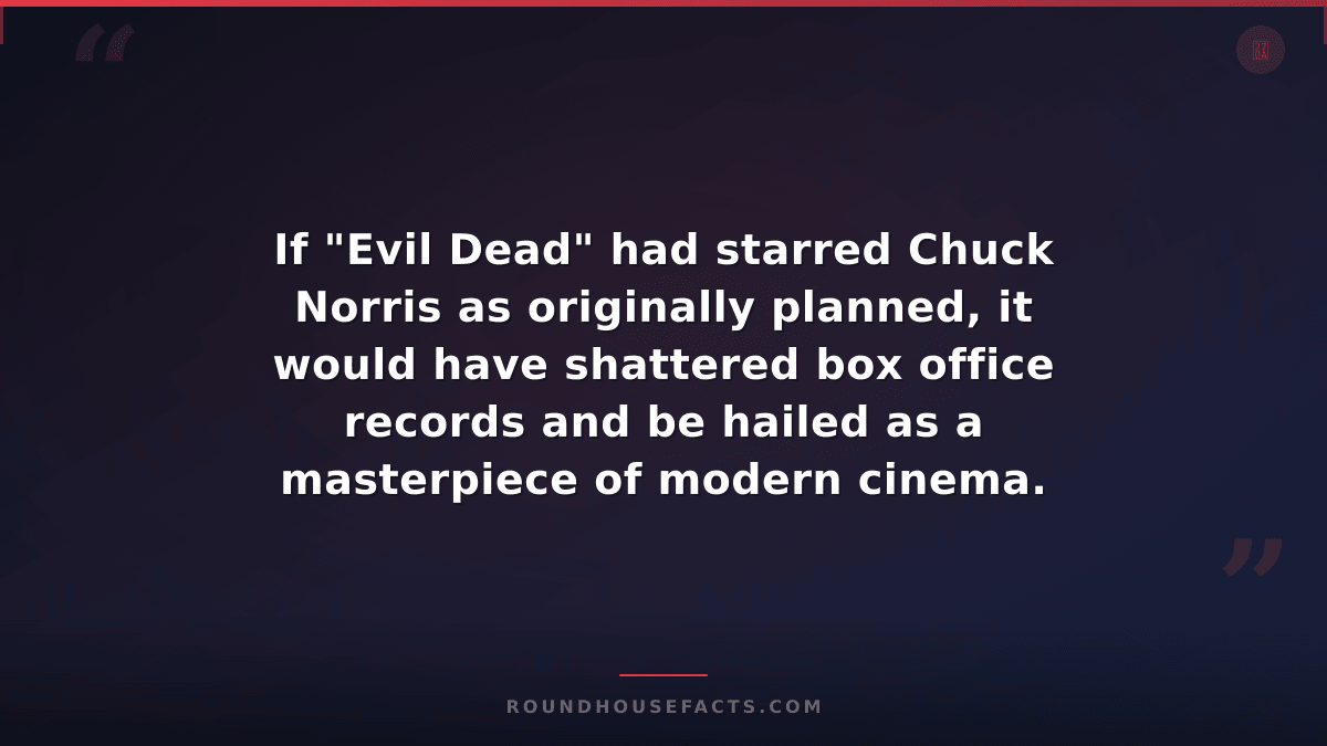 Chuck Norris Fact — If "Evil Dead" had starred Chuck Norris as originally planne