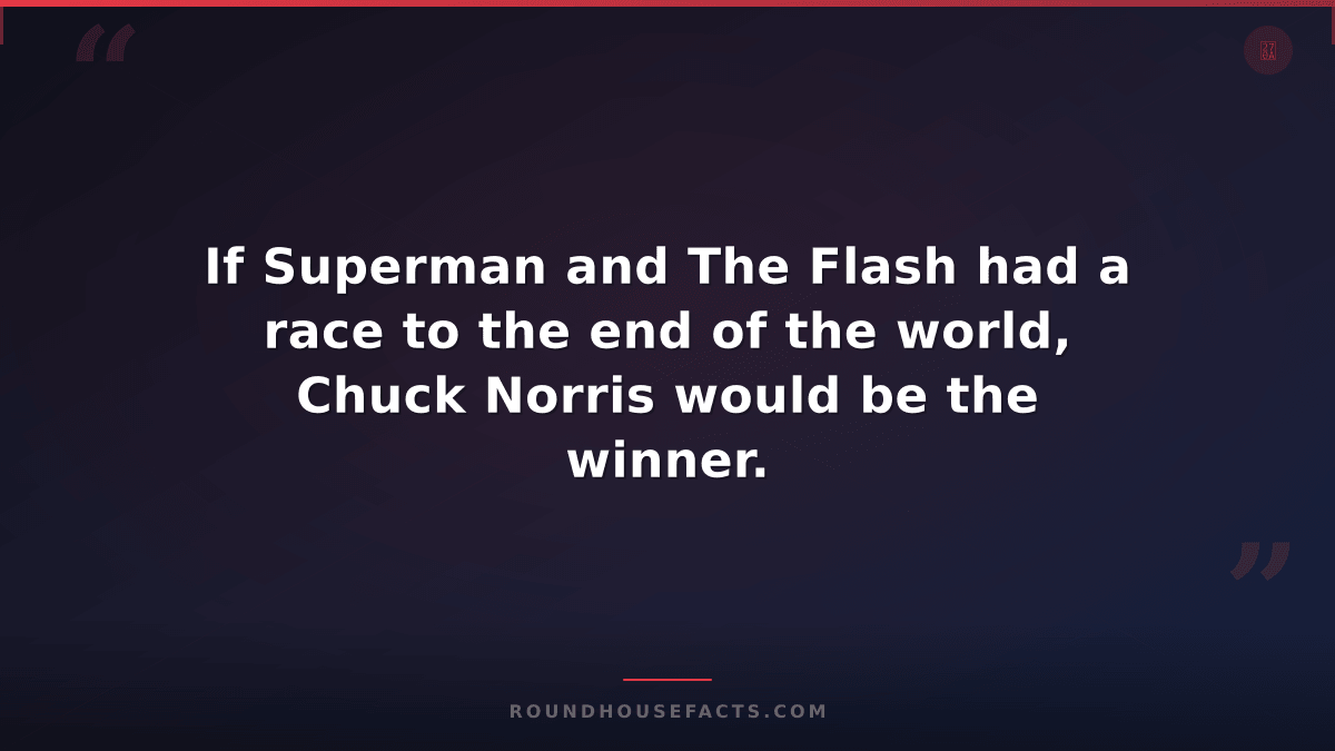 Chuck Norris Fact — If Superman and The Flash had a race to the end of the world