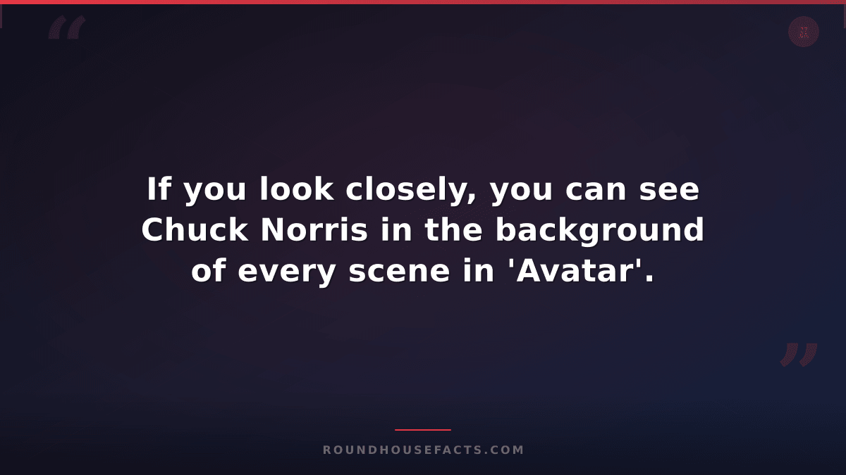 Chuck Norris Fact — If you look closely, you can see Chuck Norris in the backgro