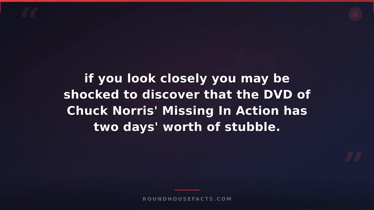 Chuck Norris Fact — if you look closely you may be shocked to discover that the