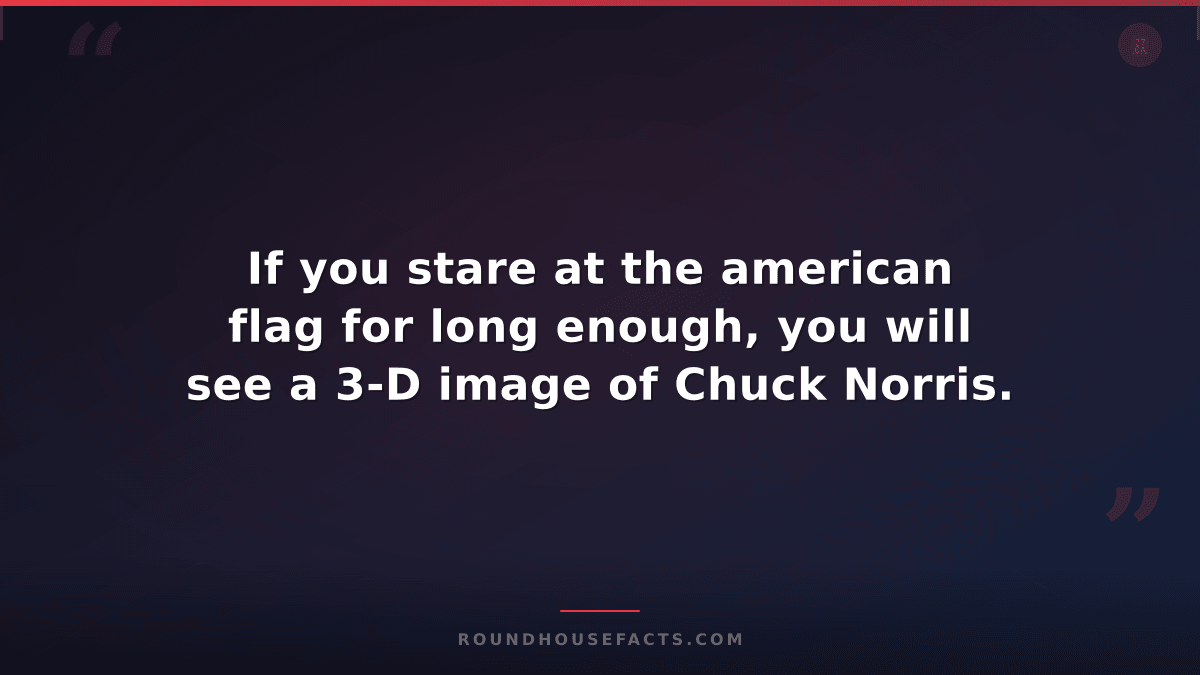 Chuck Norris Fact — If you stare at the american flag for long enough, you will
