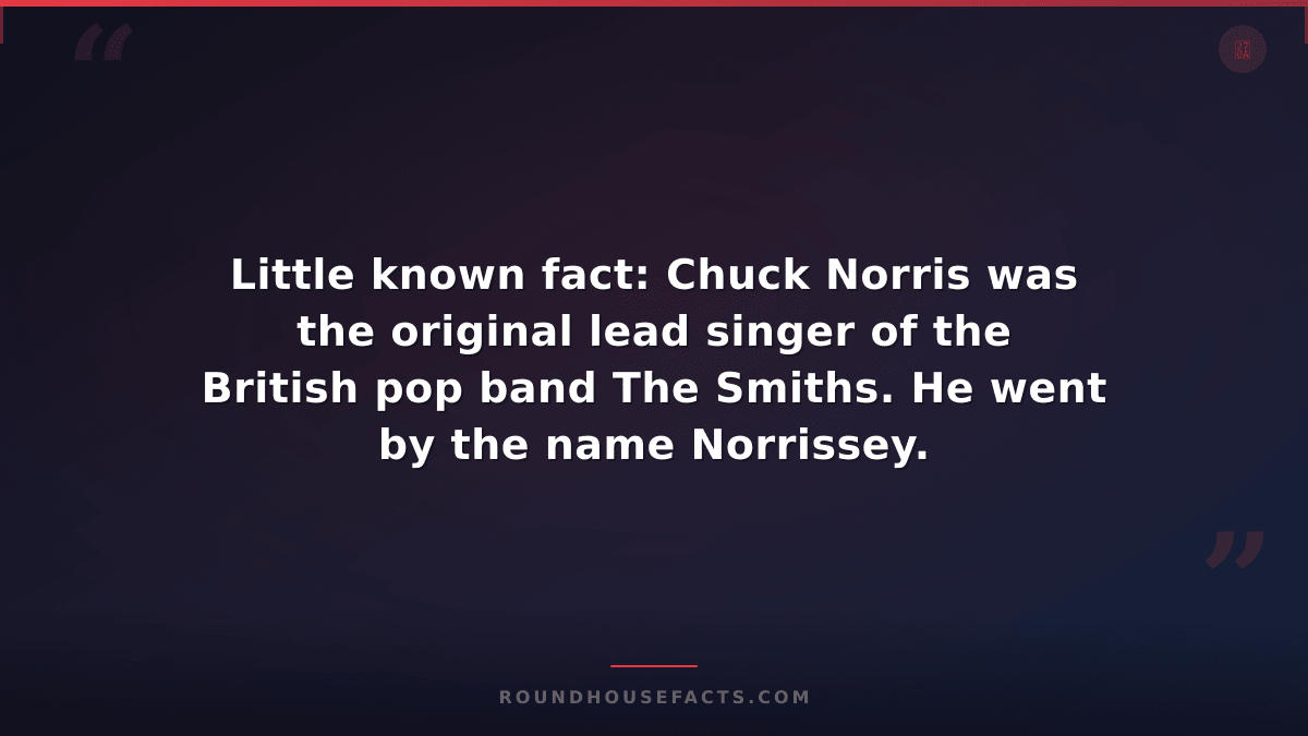Chuck Norris Fact — Little known fact: Chuck Norris was the original lead singer