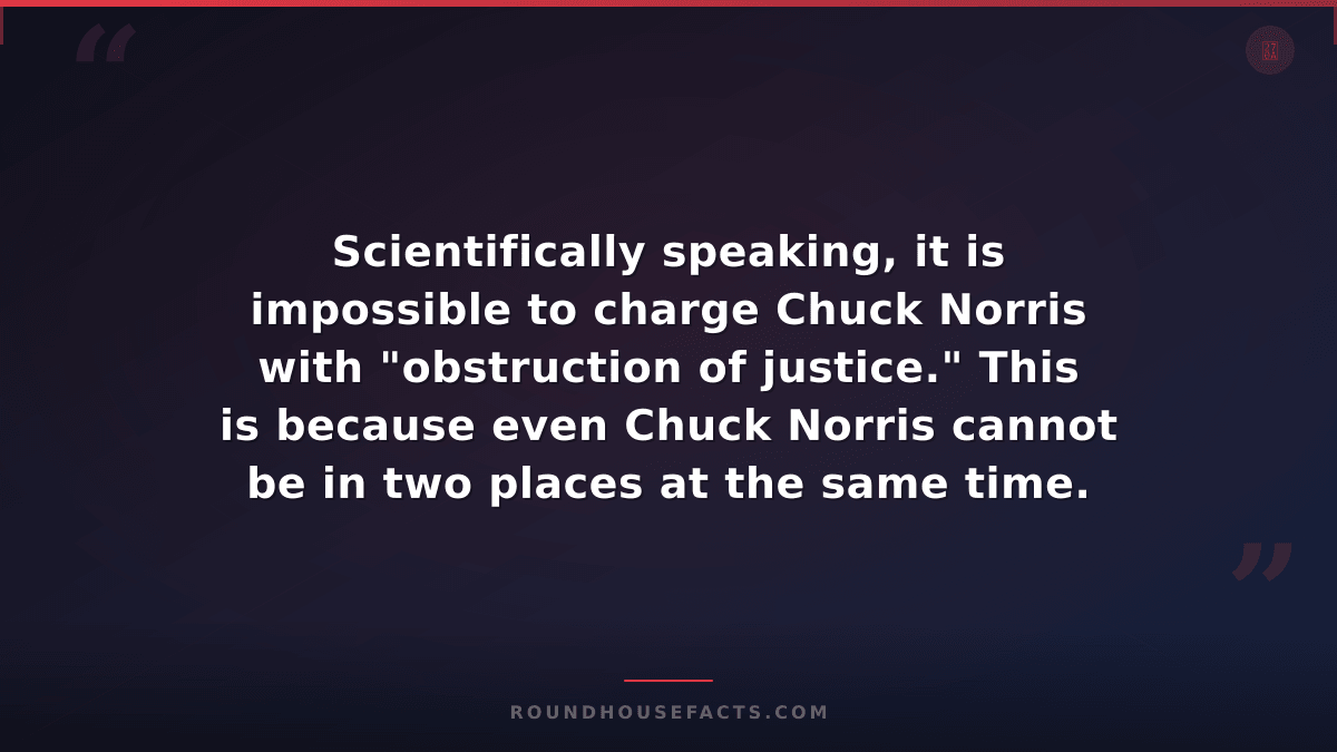 Chuck Norris Fact — Scientifically speaking, it is impossible to charge Chuck No