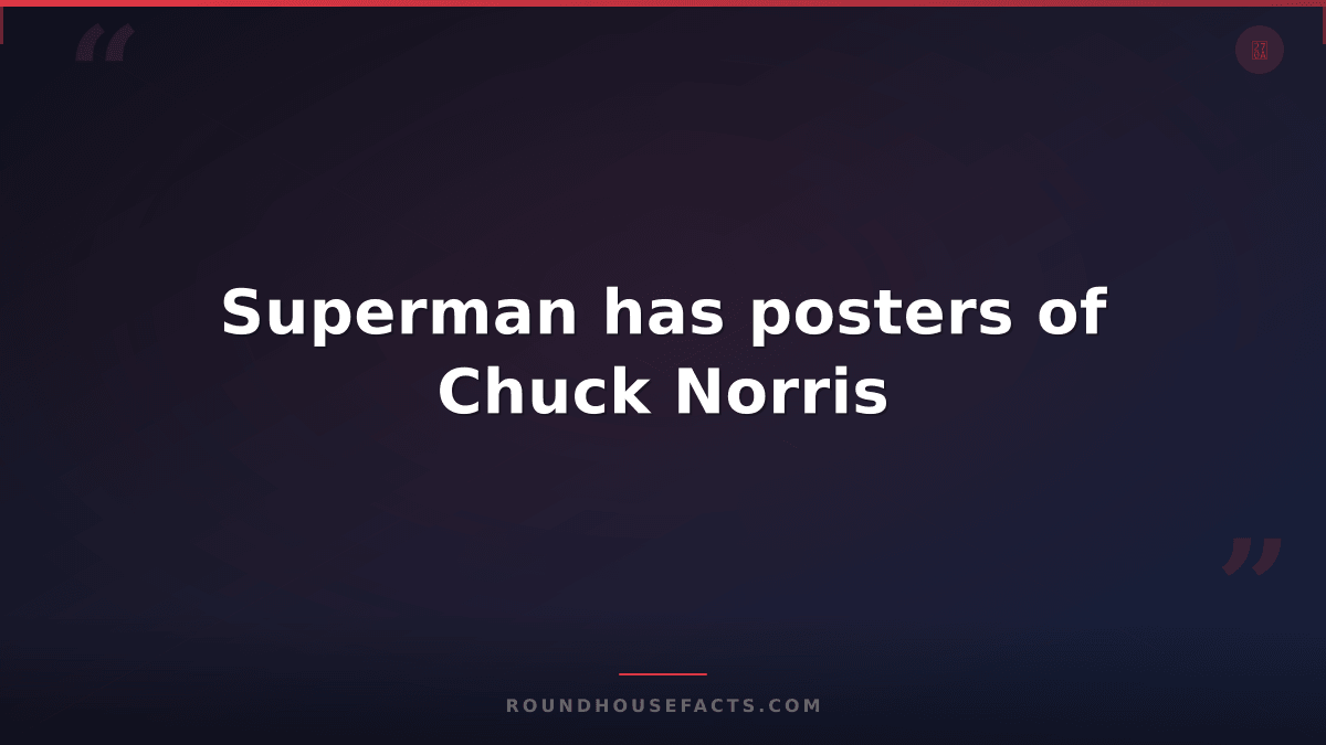 Chuck Norris Fact — Superman has posters of Chuck Norris