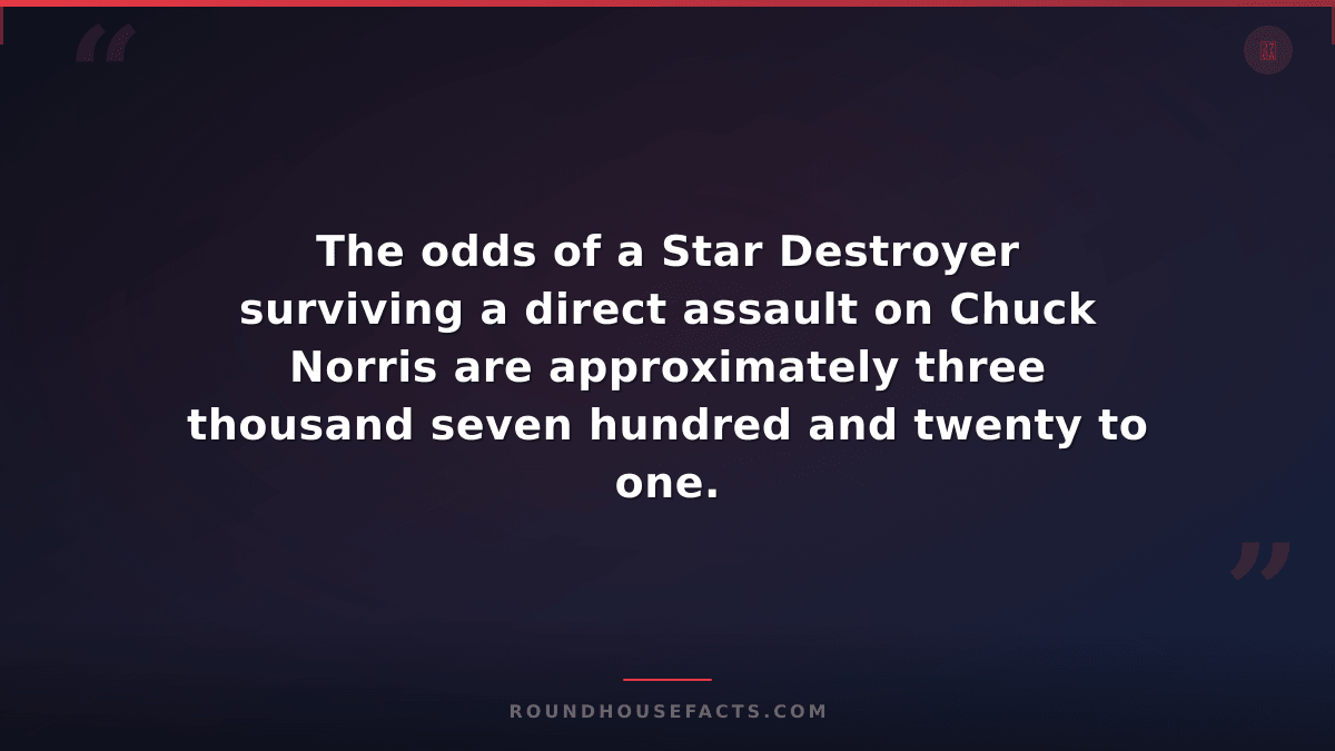 Chuck Norris Fact — The odds of a Star Destroyer surviving a direct assault on C