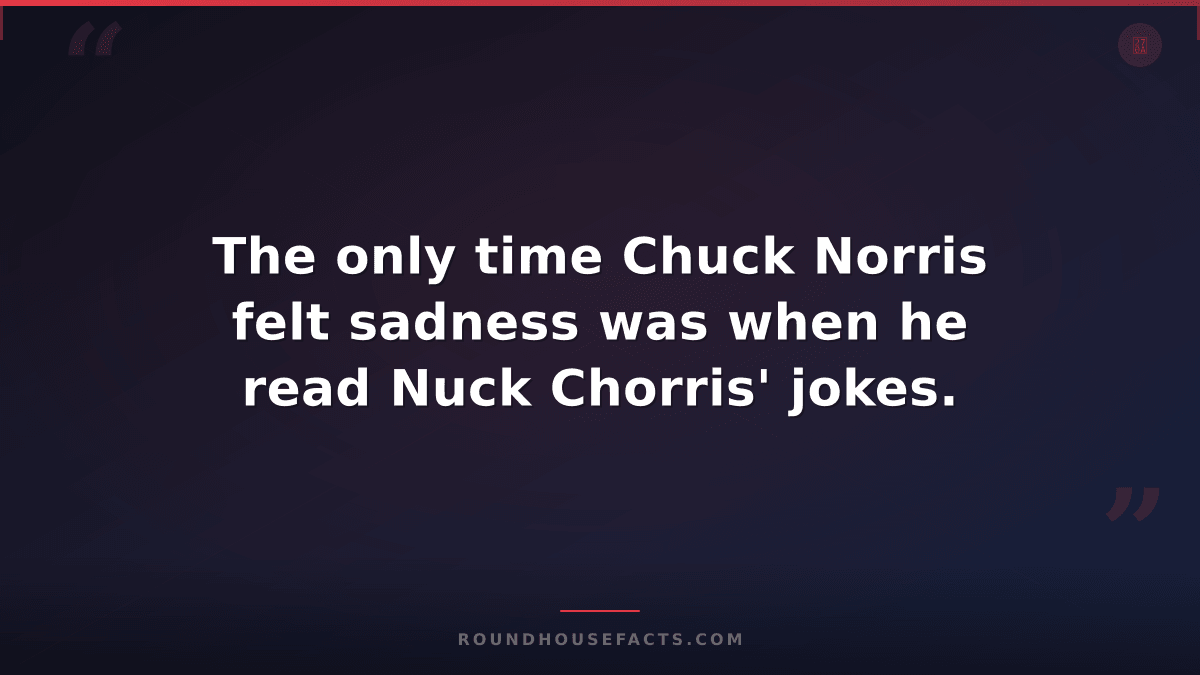 Chuck Norris Fact — The only time Chuck Norris felt sadness was when he read Nuc