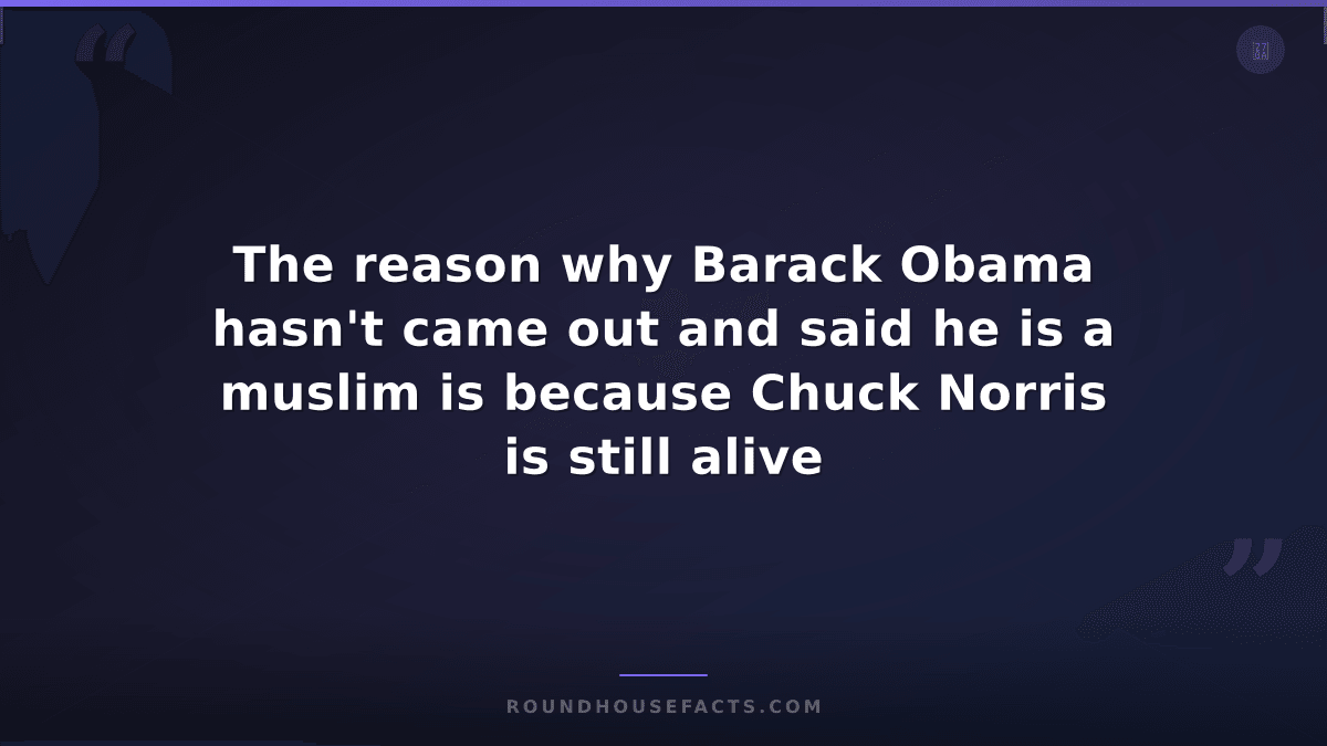 Chuck Norris Fact — The reason why Barack Obama hasn't came out and said he is a