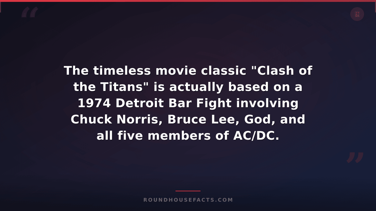 Chuck Norris Fact — The timeless movie classic "Clash of the Titans" is actually