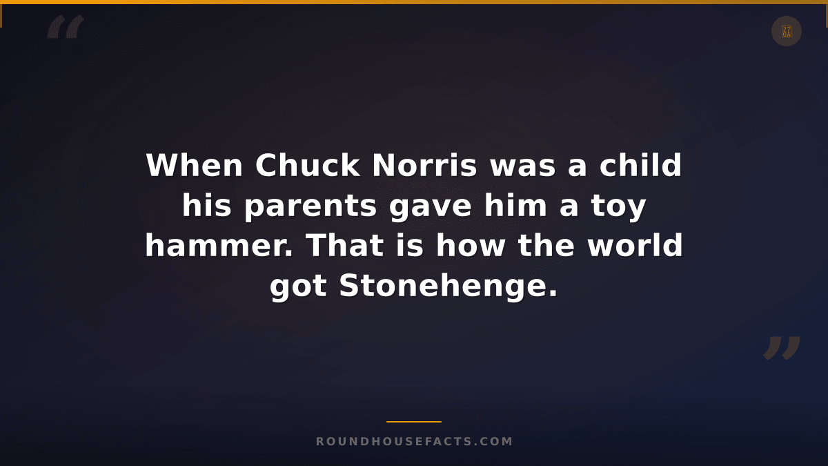 Chuck Norris Fact — When Chuck Norris was a child his parents gave him a toy ham